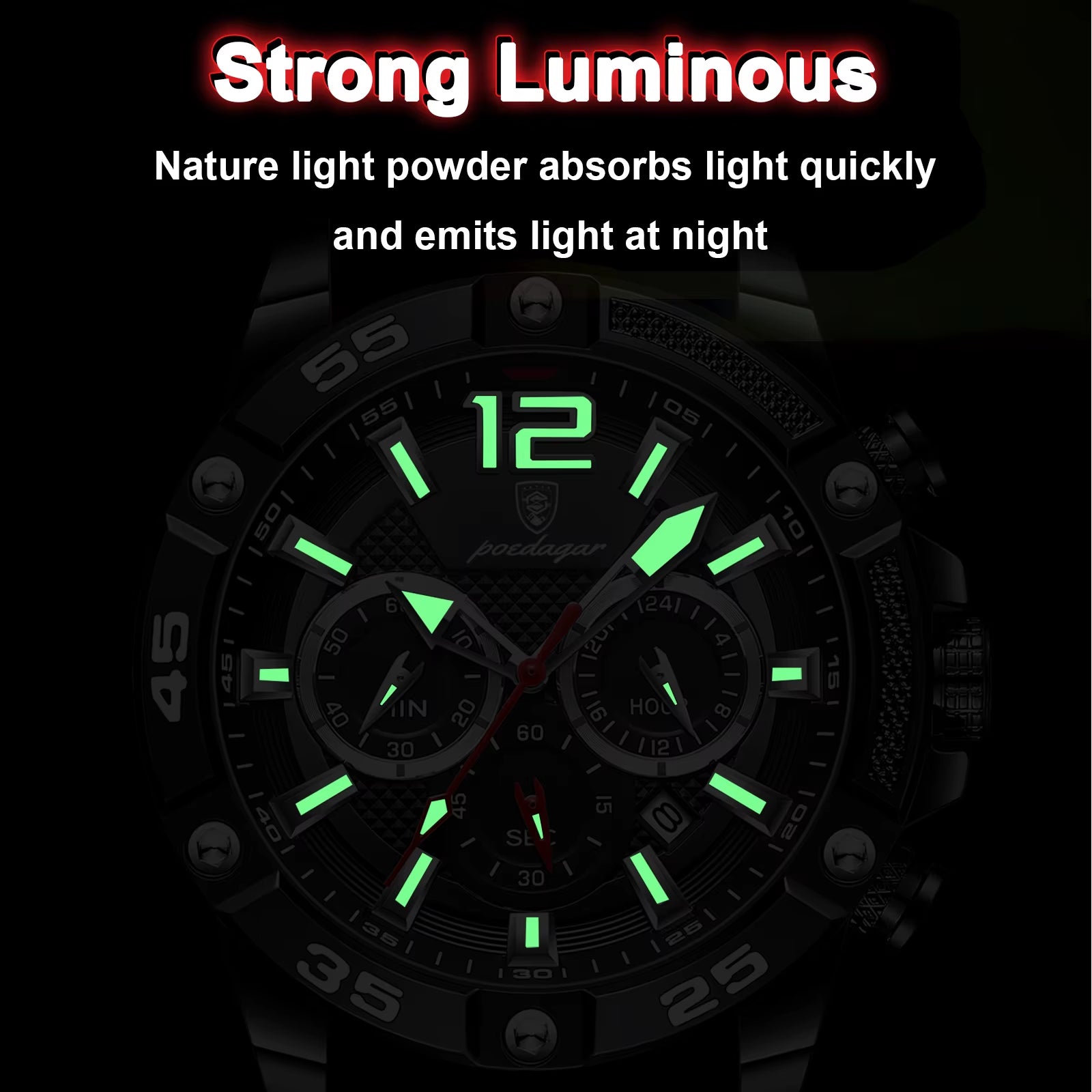 Luxury Man Wristwatch Sport Chronograph Waterproof Luminous Date Watches for Men Casual Quartz Silicone Men Watch Reloj