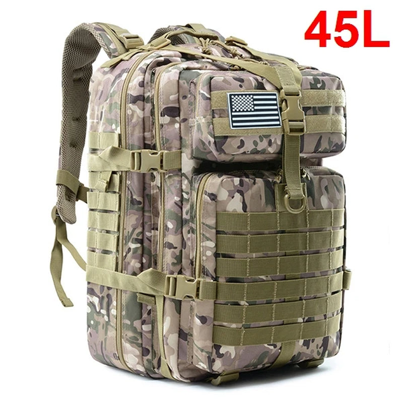 30/45L Man Tactical Backpacks Hkingtraveling Bags Survival Outdoor 3P Assault Pack EDC Molle Pack for Trekking Hunting Bag